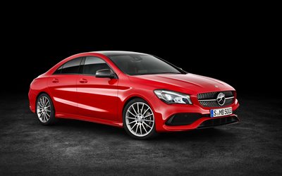 estudio de 2016, Mercedes-Benz CLA-Class, la media móvil de 200 días, sedanes, Mercedes rojo