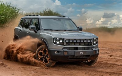 Jetour T1 i-DM, 4k, offroad, 2026 cars, crossovers, dust, 2026 Jetour T1 i-DM, japanese cars, Jetour