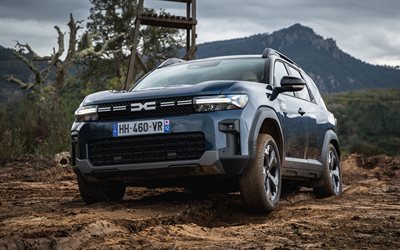 dacia bigster journey hibrit g 4x4, 4k, offroad, 2026 araba, geçitler, çamur, ab spesifikasyonu, dacia bigster, dış, 2026 dacia bigster, romanya arabaları, dacia