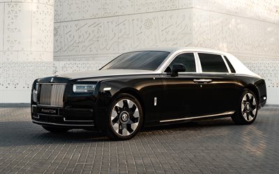 rolls royce phantom ewb arabesco, 4k, autos de lujo, 2026 coches, exterior, rolls royce fantasma, rolls royce phantom 2026, coches británicos, rolls royce