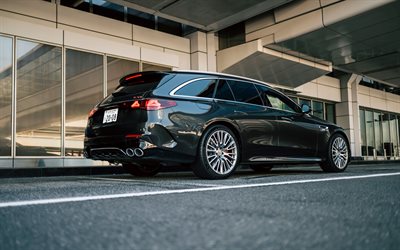 4k, mercedes amg e 53 estate, vue arrière, jp spécial, 2025 voitures, s214, 2025 mercedes amg e 53 estate, voitures allemandes, mercedes