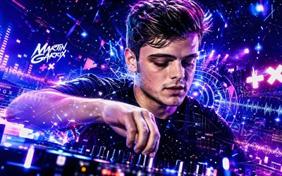martín garrix, 4k, concierto, fondo digital azul, dj holandés, estrellas de la musica, consola de dj, electroerosión, superestrellas, martijn gerard garritsen, grx, arte de martin garrix, dj popular, martín garrix 4k