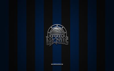 Osceola Magic logo, American basketball club, NBA G League, black blue carbon background, Osceola Magic emblem, basketball, Osceola Magic, USA