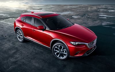 geçitler, Mazda K-4, 2016, yol, kırmızı bir mazda