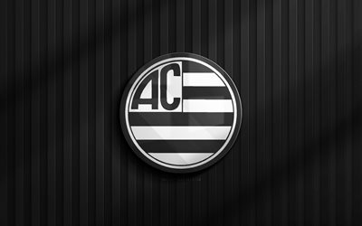 4k, شعار نادي رياضي ثلاثي الأبعاد, دولة برازيلية ب, خلفية ثلاثية الأبعاد أسود, كرة القدم, شعار النادي الرياضي, النادي الرياضي, نادي كرة القدم البرازيلي, النادي الرياضي fc