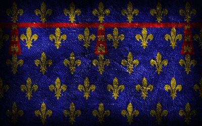 4k, Artois flag, Regions of France, stone texture, Flag of Artois, stone background, Provinces of France, County of Artois, Day of Artois, grunge art, Artois Region, french national symbols, Artois, France