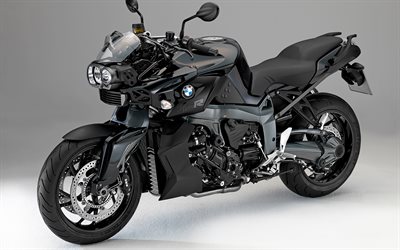 BMW K 1300 R, 4k, K43, 2013 bikes, studio, sportsbikes, Black BMW K 1300 R, 2013 BMW K 1300 R, superbikes, german motorcycles, BMW