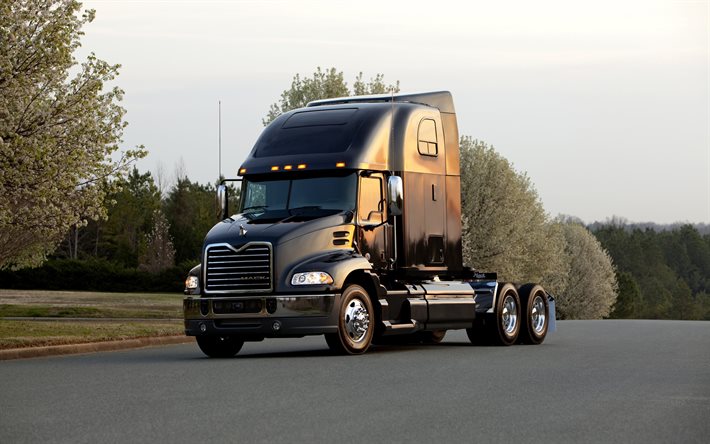맥 피나클 ab 슬리퍼, 4k, lkw, 2012년 트럭, 화물 운송, 트럭, 미국 트럭, 맥