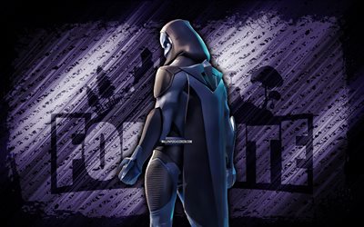 Molten Omen Fortnite, 4k, violet diagonal background, grunge art, Fortnite, artwork, Molten Omen Skin, Fortnite characters, Molten Omen, Fortnite Molten Omen Skin