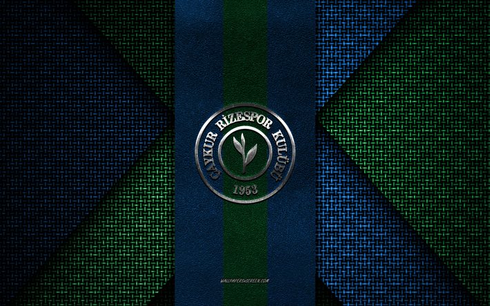 rizespor, tff first league, grönblå stickad textur, 1 lig, rizespor-logotyp, turkisk fotbollsklubb, rizespor-emblem, fotboll, rize, turkiet