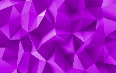 texture 3d low poly violette, motifs de fragments, formes géométriques, arrière-plans abstraits violets, textures 3d, arrière-plans low poly violets, motifs low poly, textures géométriques, arrière-plans 3d violets, textures low poly