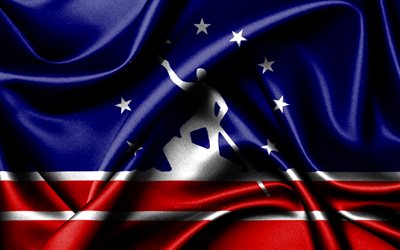 リッチモンドの旗, 4k, アメリカの都市, 布旗, リッチモンドの日, 波状の絹の旗, アメリカ合衆国, バージニア州の都市, 米国の都市, バージニア州リッチモンド, リッチモンド