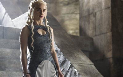 emilia clarke, brittiläinen näyttelijä, game of thrones, sarja, daenerys targaryen