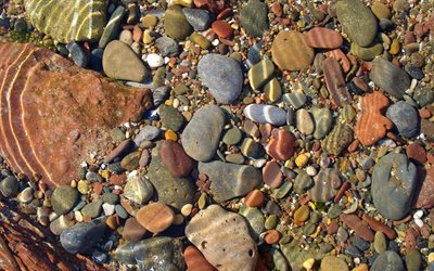 mar, verano, multi-piedras de colores