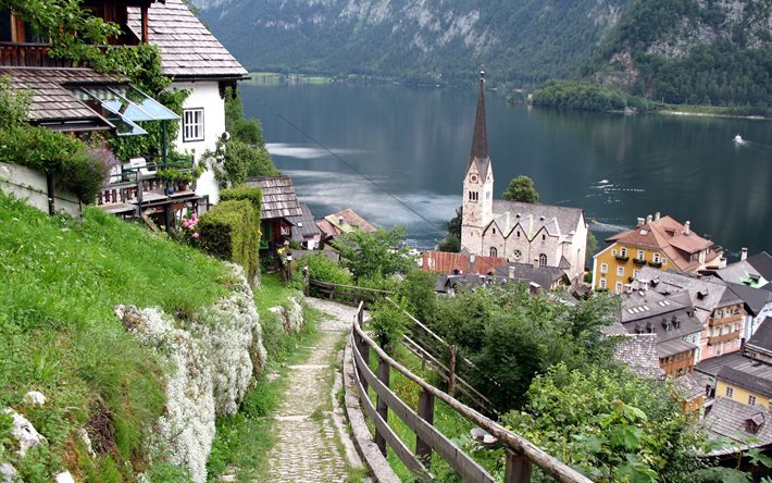 hallstatt, hallstatt alpine village, austria
