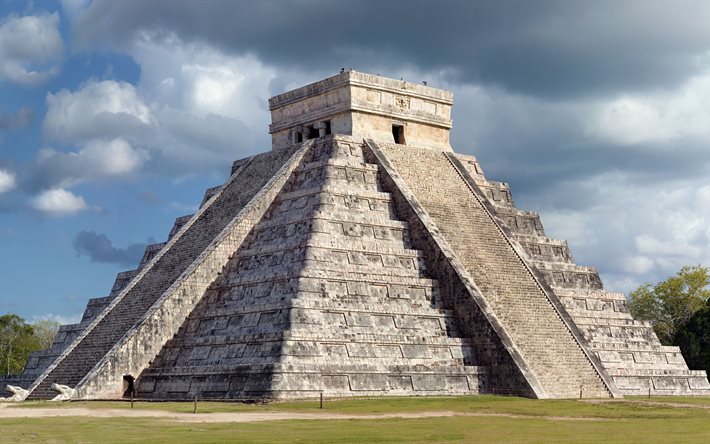 chichen itza, pyramide des kukulkan, mexiko