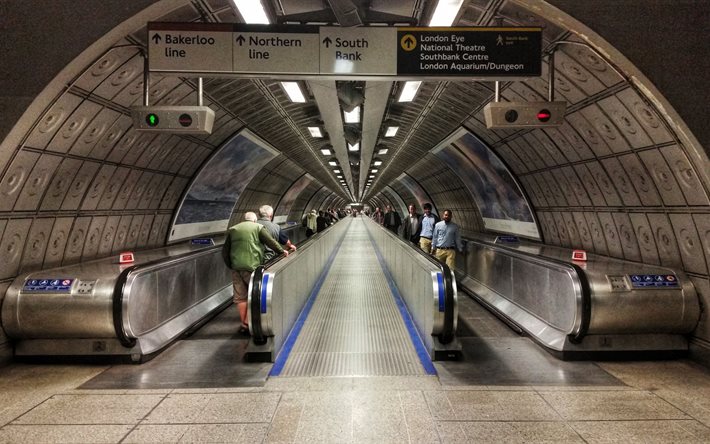 मेट्रो, एस्केलेटर, लंदन भूमिगत, स्टेशन waterlow