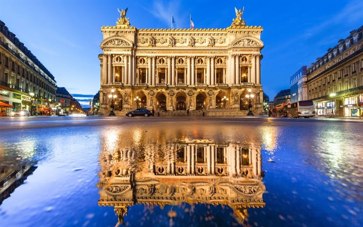 paris, grand opera, palais garnier, frança