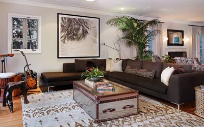 chest, guitar, sofa, interior living room, amplifier