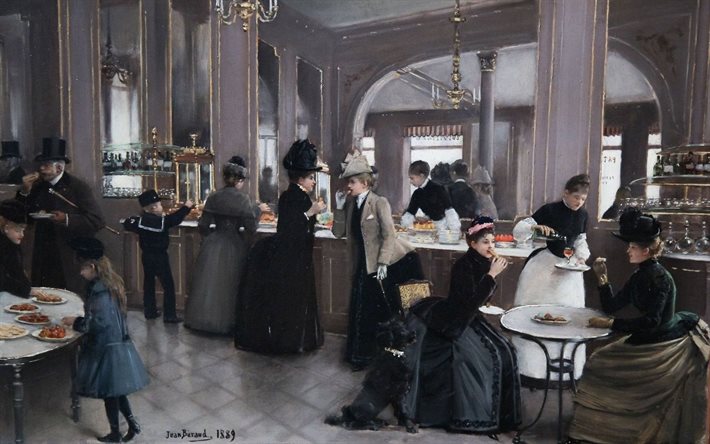 jean beraud, 1889, Paris aristokrasi aristokrasi parisenne