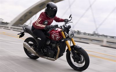 4k, triumph speed 400, 自転車のライダー, 2024バイク, スーパーバイク, 2024 triumph speed 400, 勝利