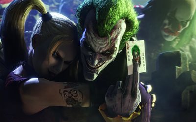 Le Joker, Harley Quinn, 4k, les personnages