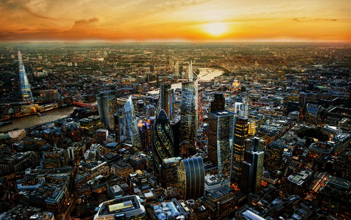 london, 4k, engelska städer, hdr, 30 st mary ax, skärmen, engelska, storbritannien, london citycape, londonpanorama, skyline citiscapes