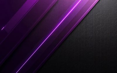 Purple and black stylish background, 4k, leather texture, elegant black background, purple black lines background, purple light, black leather texture