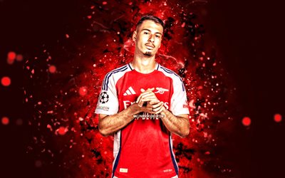 gabriel martinelli, 4k, rote neonlichter, arsenal, premier league, brasilianische fußballer, gabriel martinelli 4k, fußball, arsenal fc, gabriel martinelli arsenal
