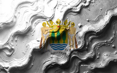 drapeau gipuzkoa, 4k, texture des vagues de pierre, drapeau de gipuzkoa, drapeau 3d gipuzkoa, espagne, drapeaux des provinces d'espagne, gipuzkoa
