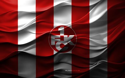 4k, fc kaiserslautern logo, roter weiß 3d  hintergrund, 2 bundesliga, fc kaiserslautern emblem, deutsche fußballmannschaft, fc kaiserslautern flag, 3d  textur, deutschland, fc kaiserslautern, fußball, kaiserslaunern