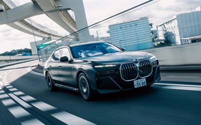 bmw 740i m sport die erste ausgabe, 4k, autobahn, 2025 autos, g70, jp spec, 2025 bmw 7er, bmw g70, deutsche autos, bmw