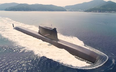 ROKS Ahn Mu, SS-085, diesel-electric attack submarine, KSS-III submarine, Republic of Korea Navy, Dosan Ahn Changho-class, ROKN, South Korea, submarines