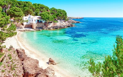 Mallorca, Mediterranean sea, summer, bay, coast, beach, azure lagoon, Mallorca tourism, Mallorca beaches, Spain