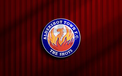 4k, Aldershot Town FC 3D logo, National League, red 3D background, soccer, Aldershot Town FC emblem, Aldershot Town FC logo, Aldershot Town FC, football, english football club, Aldershot Town