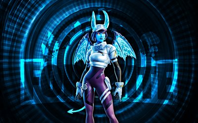 shiver fortnite, 4k, fundo em espiral azul, fortnite, criativo, pele arrepiante, pele arrepiante do fortnite, arrepio, personagens fortnite