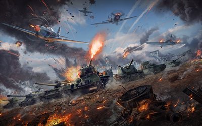 Savaş Thunder, tankları, uçakları, SAU, 2 Dünya Savaşı