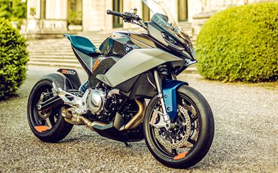 BMW Concept 9cento, superbikes, 2018 bikes, sportsbikes, HDR, 2018 BMW Concept 9cento, german motorcycles, BMW Motorrad, BMW