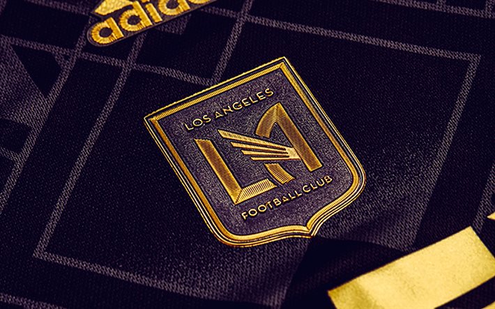 logotipo de los ángeles fc, club de fútbol americano, lafc, los ángeles fc, camiseta negra, mls, eeuu, los angeles, fútbol
