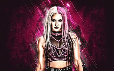 Dakota Kai, portrait, WWE, new zealand wrestler, Cheree Georgina Crowley, pink stone background, USA, World Wrestling Entertainment