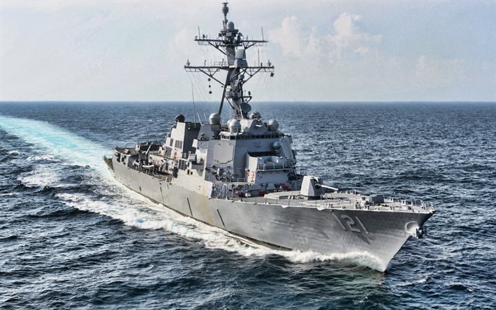 USS Frank E Petersen Jr, DDG-121, American guided missile destroyer, sea, American warships, US Navy, Arleigh Burke-class, United States Navy, USA