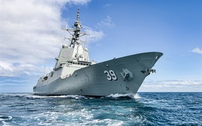 hmas hobart, ddg 39, destroyer de guerre aérienne australien, marine royale australienne, classe hobart, ran, navires de guerre australiens, australie