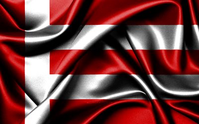 아인트호번 국기, 4k, 네덜란드 도시, 패브릭 플래그, 에인트호번의 날, 에인트호번의 국기, 물결 모양의 실크 깃발, 네덜란드, 네덜란드의 도시, 에인트호번