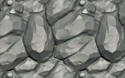 gray gravel, vector textures, macro, gray stones, stone textures, background with gravel, stones, gravel