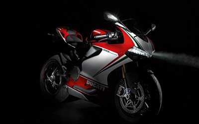 sport bikes, Ducati Panigale 1199 S, darkness