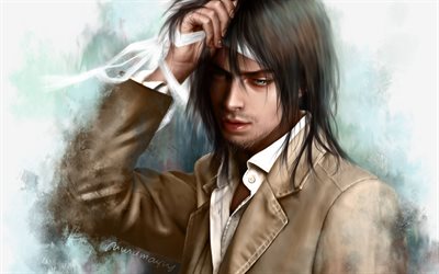 エレン・イーガー, アートワーク, shingeki no kyojin, 日本の漫画, 進撃の巨人, アニメキャラクター, 主人公, タイタンのキャラクターへの攻撃, タイタンに対するエレン・イーガーの攻撃, 緑の目