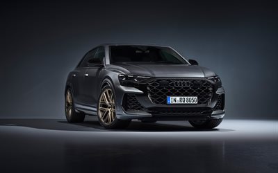 audi rs q8, 4k, studio, 2025 auto, auto di lusso, sintonizzazione, 2025 audi rs q8, auto tedesche, audi