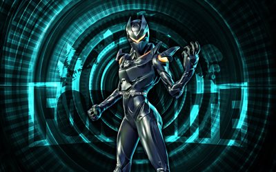 galaxy fortnite, 4k, sfondo a spirale turchese, fortnite, creativo, pelle di galassia, fortnite galaxy skin, galassia, personaggi fortnite