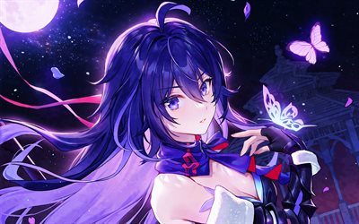 シーレ, 夜, ホンカイスターレール, 月, 漫画, アニメキャラクター, 蝶, ホンカイスターレールのキャラクター, seele honkai star rail