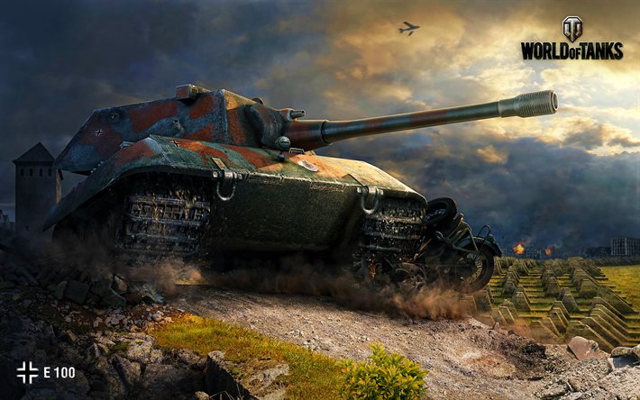 e 100, world of tanks, carri armati tedeschi, seconda guerra mondiale, wot, carri armati, fan art, panzerkampfwagen e 100, carri armati super pesanti